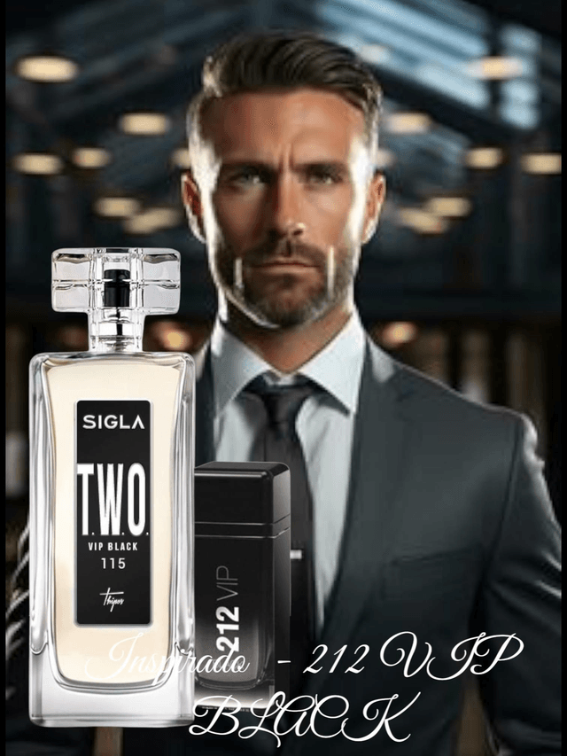 Thipos 115 - T.W.O. Black -Perfume inspirado em 212 VIP Black