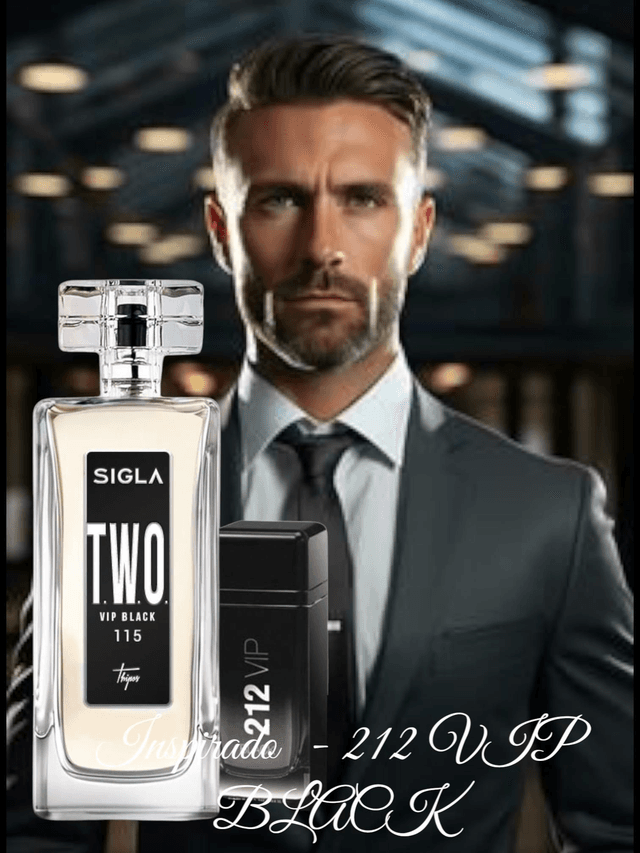 Thipos 115 - T.W.O. Black -Perfume inspirado em 212 VIP Black